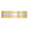 4068 Two Tone Gold Mens Wedding Ring