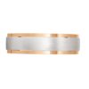 4078 Rose gold and white gold mens wedding band
