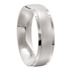 4078 White Gold Platinum Silver Mens Wedding Ring