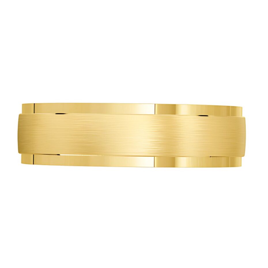 4078 Yellow Gold Men's Brushed Wedding Ring