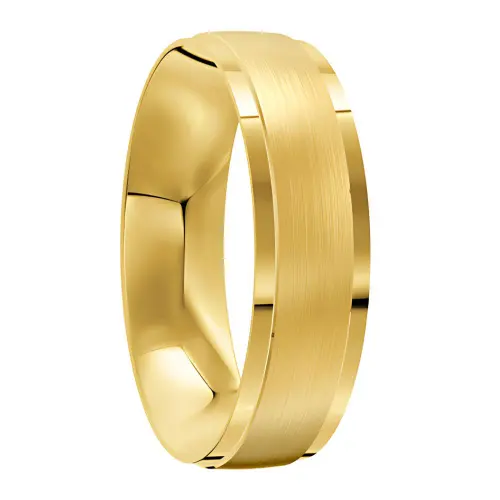 Distinctive Yellow Gold Men's Wedding Ring