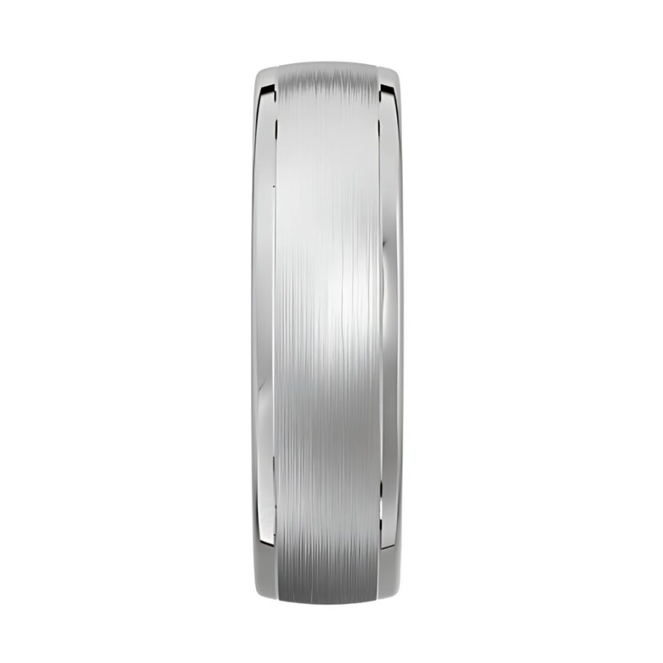 4090 - Platinum silver white gold mens wedding ring