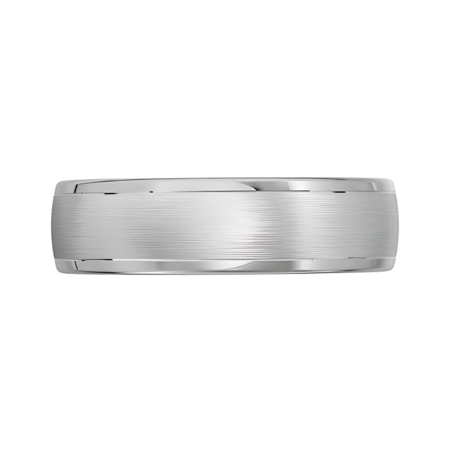 4090 - Platinum silver white gold mens wedding ring