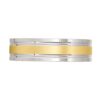 4099 White and Yellow Gold Mens Wedding Ring