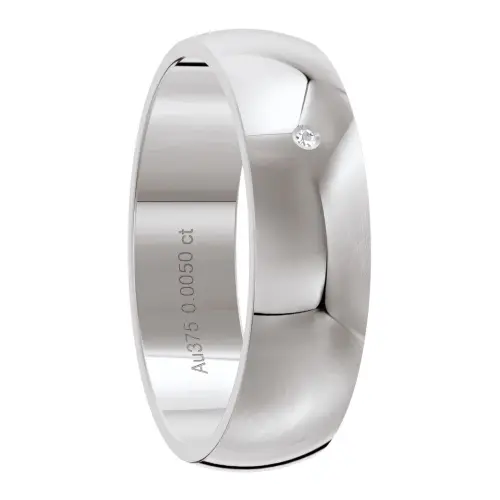 Classic Platinum Diamond Mens Wedding Ring