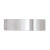 7004 Flat white gold platinum silver diamond mens wedding band