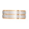 7016 Rose and White Gold Diamond Wedding Ring