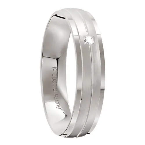 Platinum Men's Diamond Wedding Band