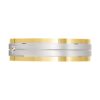 7086 Two Tone Mens Gold Diamond Wedding Ring