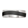 9006 White Gold Platinum Silver Carbon Fibre Mens wedding Ring