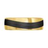 9006 Yellow Gold and Carbon Fibre Mens Wedding Ring