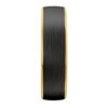 9021 Yellow gold and carbon fibre mens wedding ring