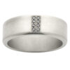 8 Diamond Matte Titanium Mens Ring