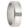 8 Diamond Matte Titanium Mens Ring