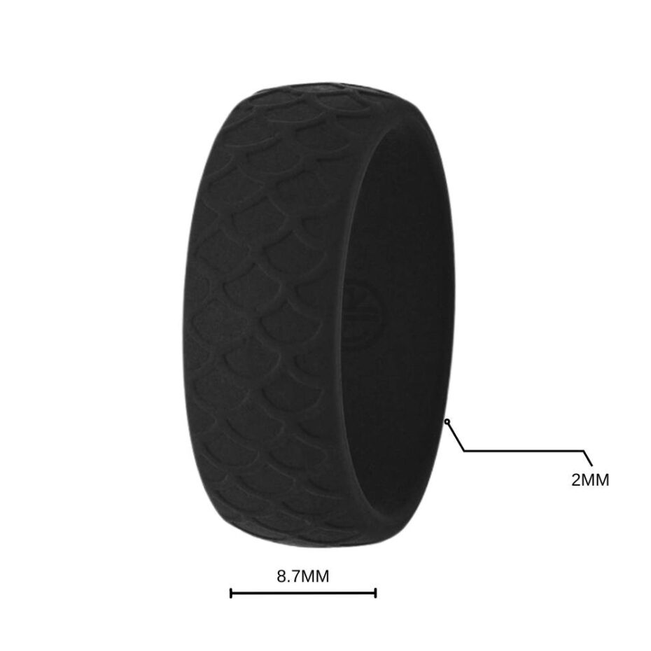 Dragon Silicone Ring Black