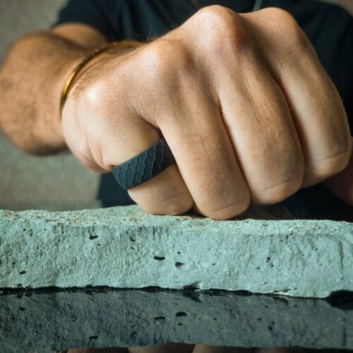 Dragon Silicone Ring Black