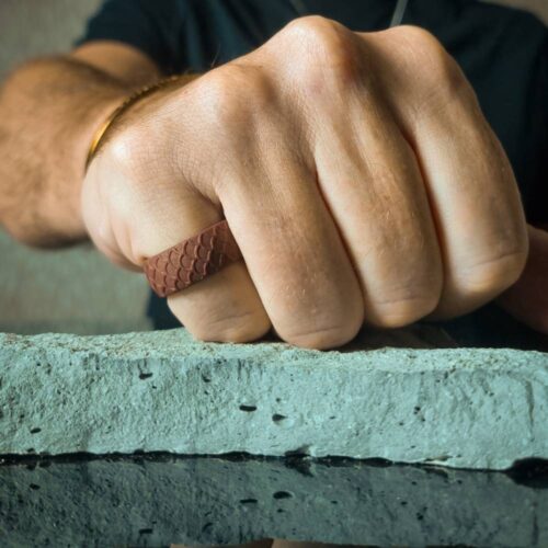 Dragon Silicone Ring Bronze