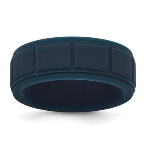 Mens Dark Blue Silicone Ring Australia
