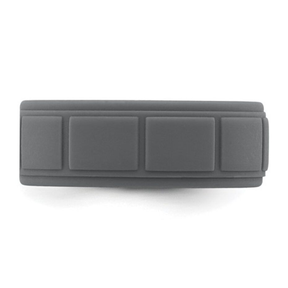 Mens Dark Grey Silicone Ring Australia
