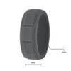 Mens Dark Grey Silicone Ring Australia