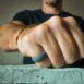 Dark grey Mens Silicone Ring with Pattern