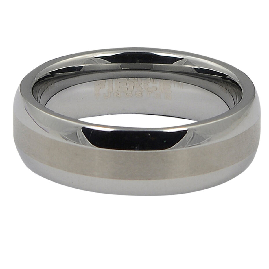 Satin Centreline Mens 7mm Tungsten Ring