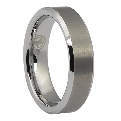 FTR-019-Mens Brushed Tungsten Wedding Ring ftr-019-mens-brushed-tungsten-wedding-ring