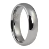 polished tungsten ring for men