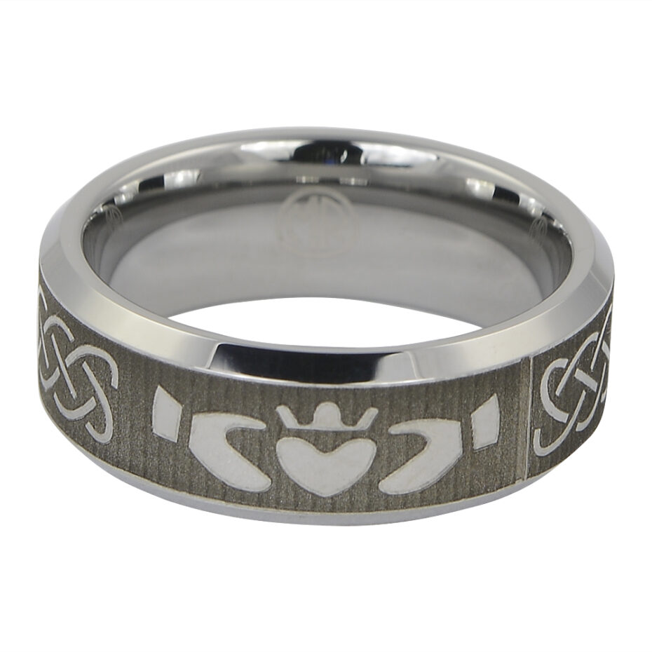 Tungsten Claddagh Ring