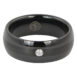 Black Tungsten Ring With Single Stone