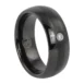 Black Tungsten Ring With Single Stone