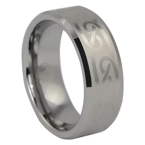 Tungsten Mens Ring With Celtic Pattern