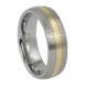 Tungsten Wedding Ring With Solid 14k Gold Inlay