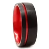 FTR 118 Mens Red Tungsten Ring