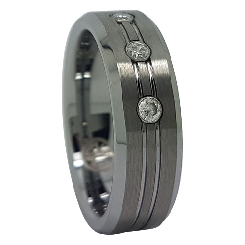 FTR 127 Mens Tungsten Engagement Ring
