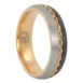 Tungsten and Rose gold rope mens ring