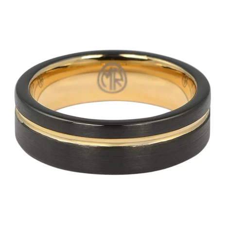 FTRS-106-6-Brushed Black Rose Gold “Signature” Tungsten Mens Ring-2 ftrs-106-6-brushed-black-rose-gold-signature-tungsten-mens-ring-2