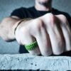 Tyre Tread Green Mens Silicone Rings
