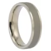 Dark Brushed Titanium Mens Wedding Ring
