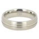 Brushed Titanium Wedding Ring with Raised Centerline