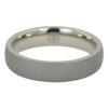 Dark Thin Matte Finish Titanium Dome Men’s Ring