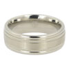 Titanium Milgrain Mens Wedding Ring