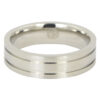 Satin Finish Titanium Mens Wedding Ring