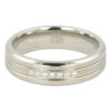 Mens Titanium Wedding Ring With Simulated Diamonds