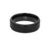 Black Satin Titanium Mens Ring flat