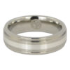 Titanium Wedding Ring With Solid Silver Inlay