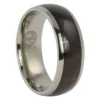 Titanium and Ebony Mens Ring