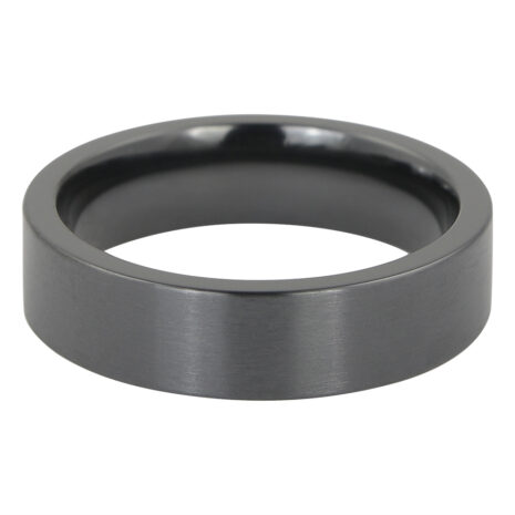 Brushed “Forever Black” Titanium Mens Ring Brushed “Forever Black” Titanium Mens Ring