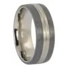 Titanium mens wedding ring