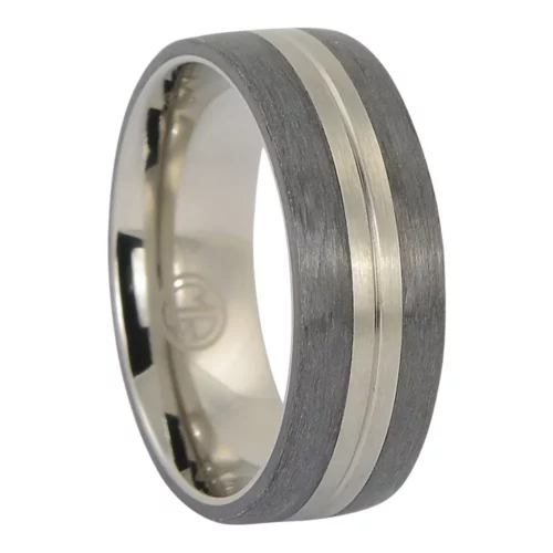 Titanium mens wedding ring